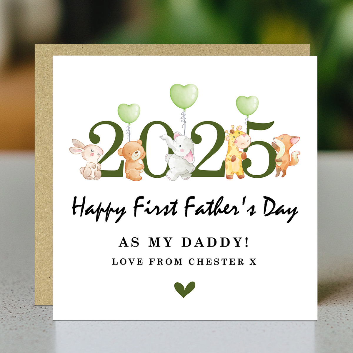 Personalised First Father's Day Card For New Dad Daddy 1st