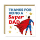 Superhero Dad Card Multipack of 6 For Birthday Fathers Day Cards