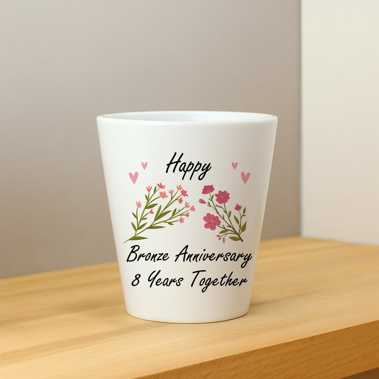 8th Wedding Anniversary Gifts For Wife Couple Gift Plant Pot