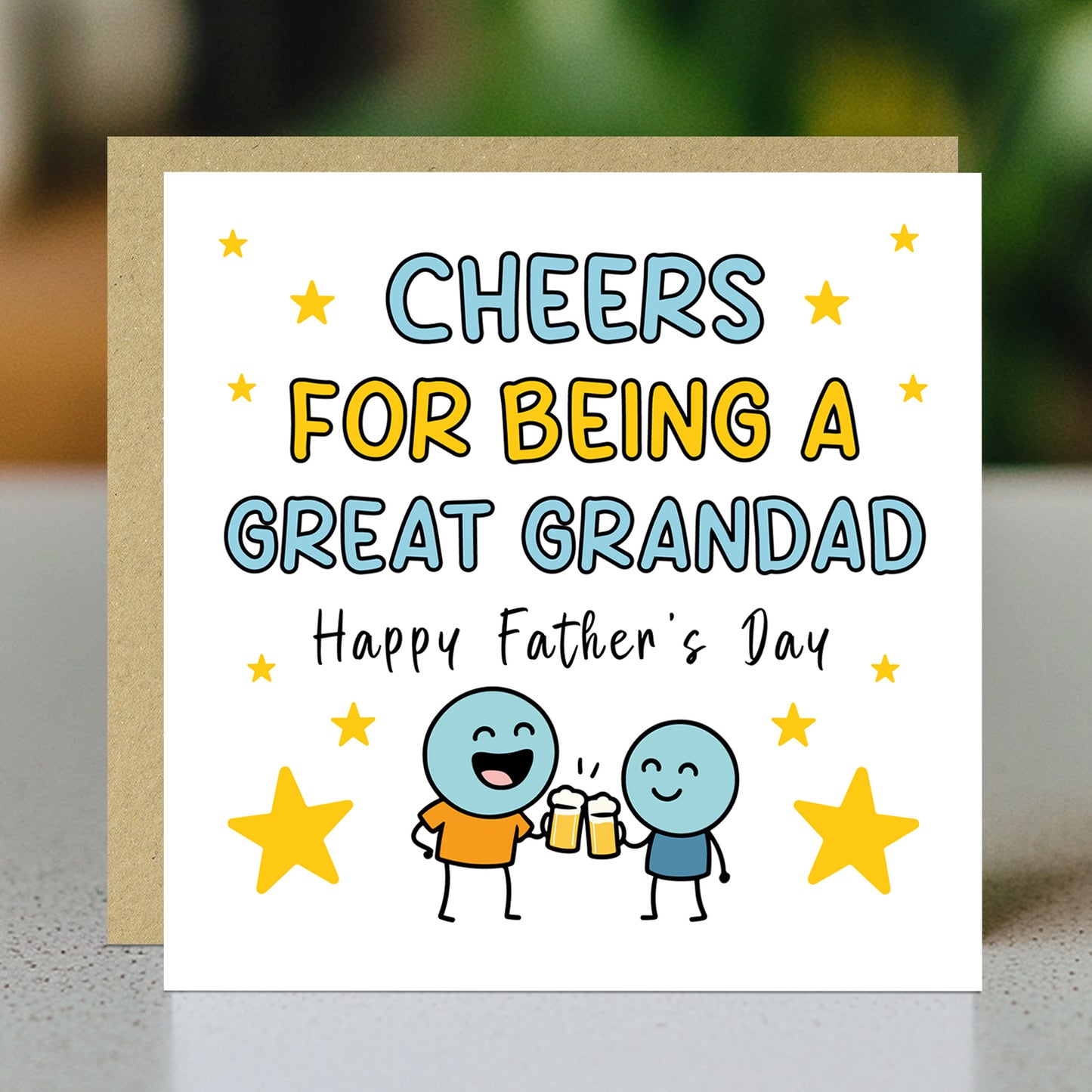 Funny Card For Grandad For Fathers Day CHEERS Card With Envelope
