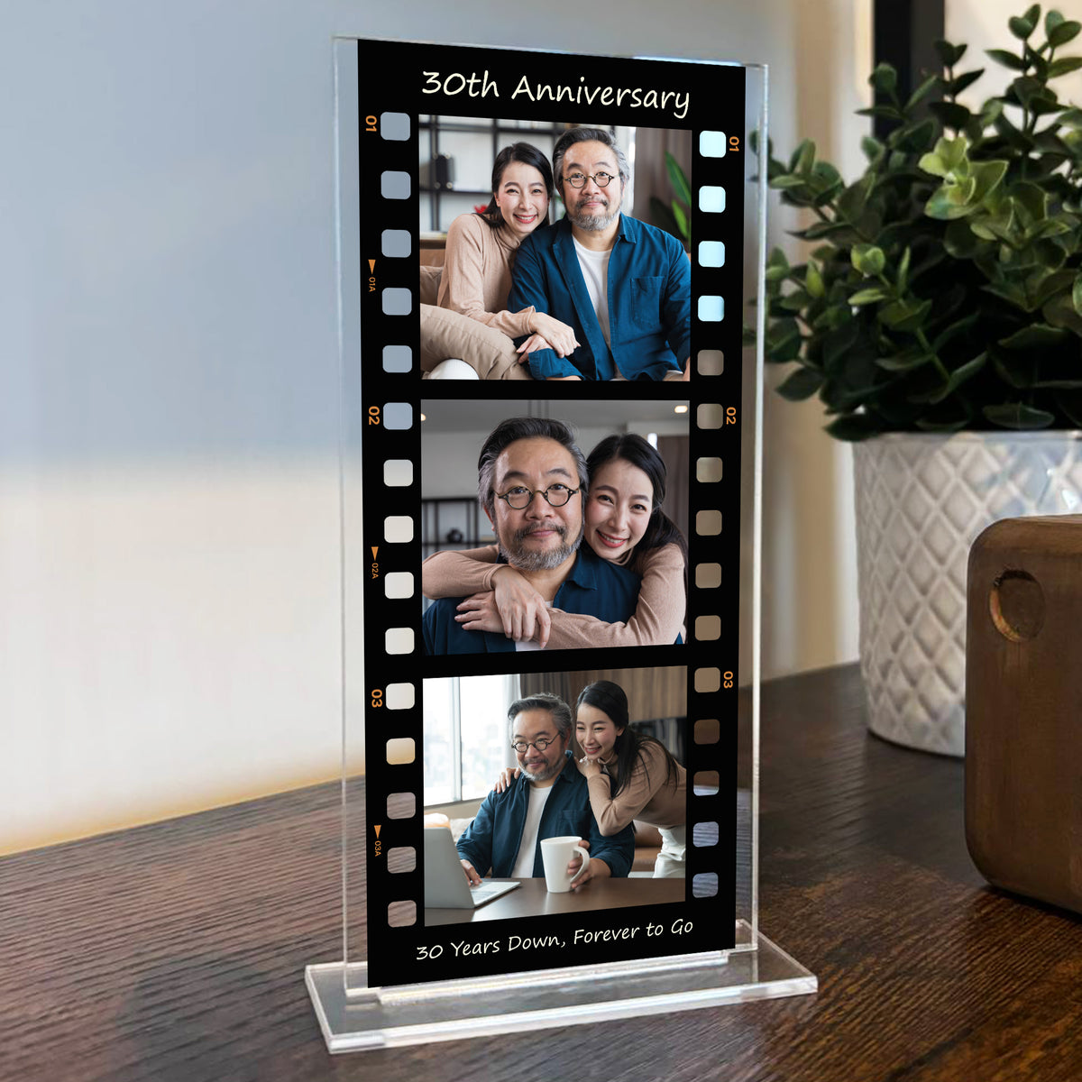 Gift For 30th Anniversary Personalised Photo Collage Plaque