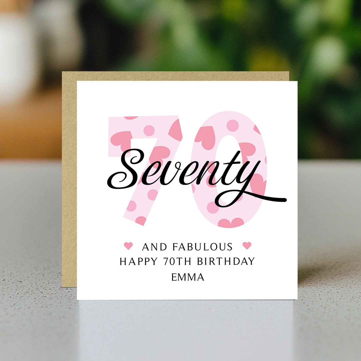 70th Birthday Cards For Women 70 And Fabulous Personalised Card