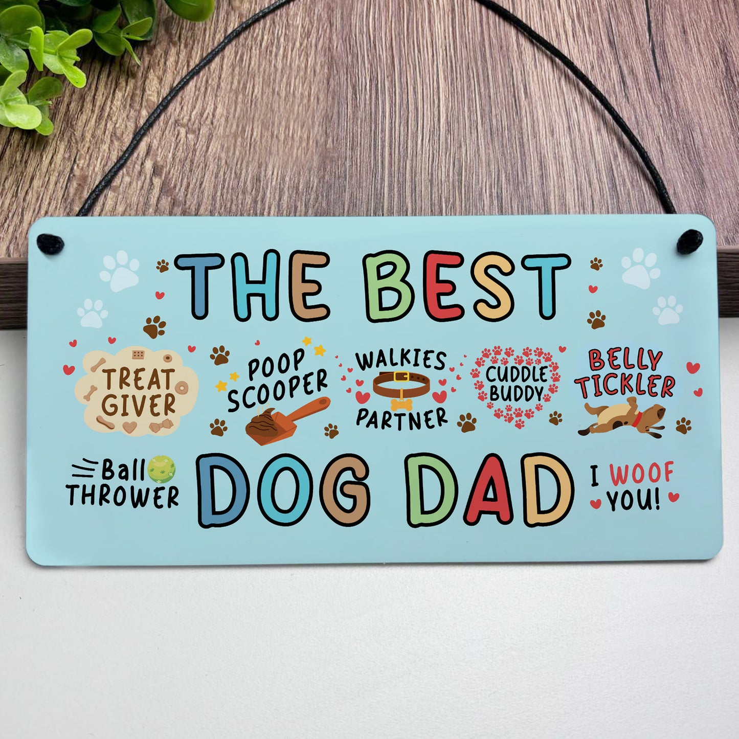 Funny Fathers Day Birthday Gift For The Best Dog Dad Gift Woof