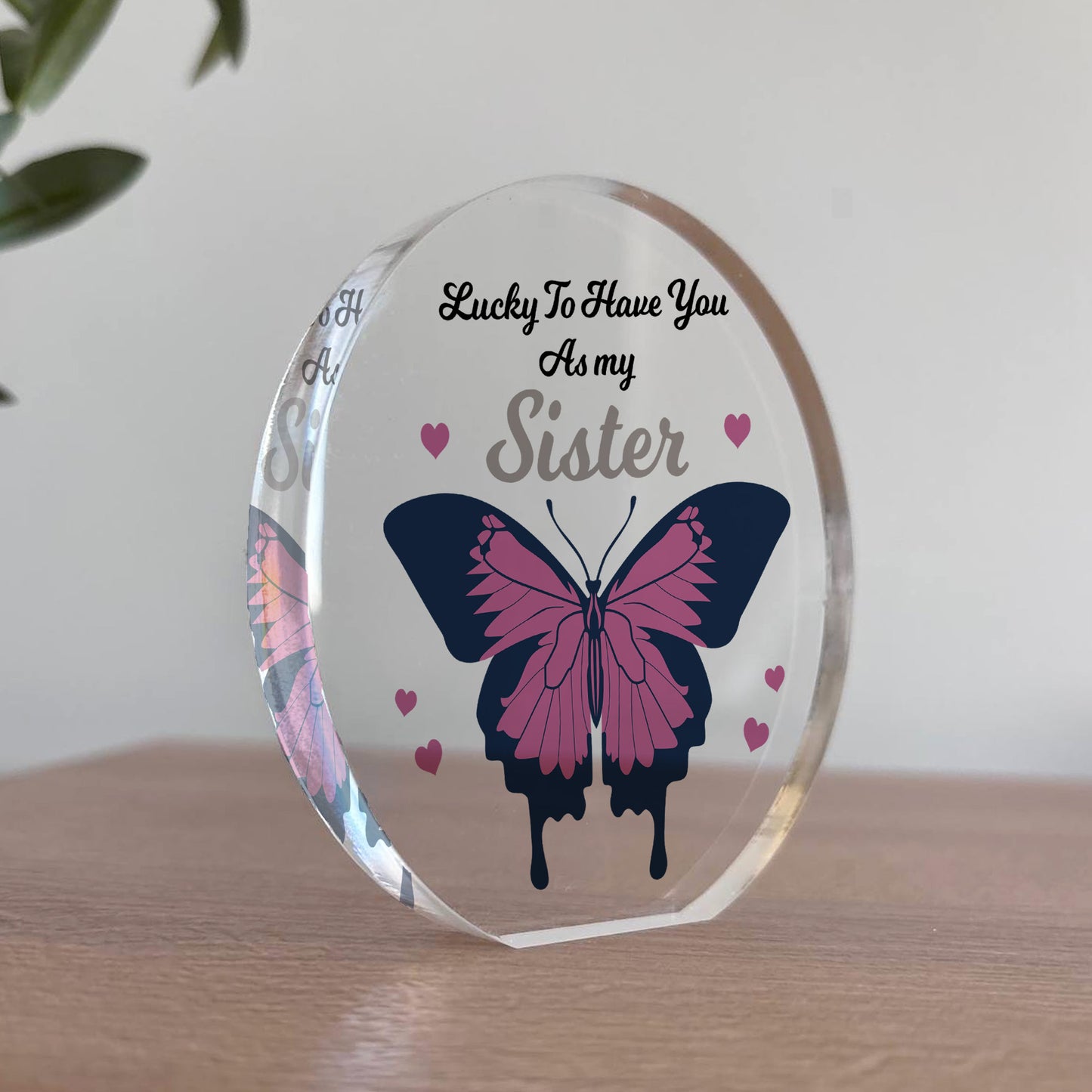 Thank You Gift For Sister Birthday Christmas Acrylic Plaque