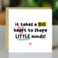 Thank You Card For Teacher With Kraft Envelope Big Heart