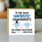 Diamond Anniversary Card for Grandparents 60th Anniversary Card