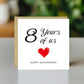8th Anniversary Card For Husband Wife Boyfriend Girlfriend
