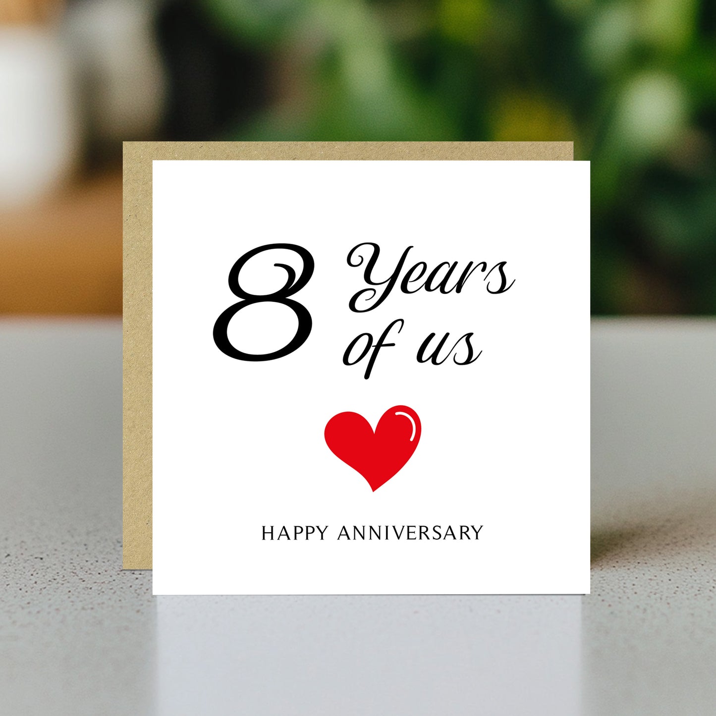 8th Anniversary Card For Husband Wife Boyfriend Girlfriend