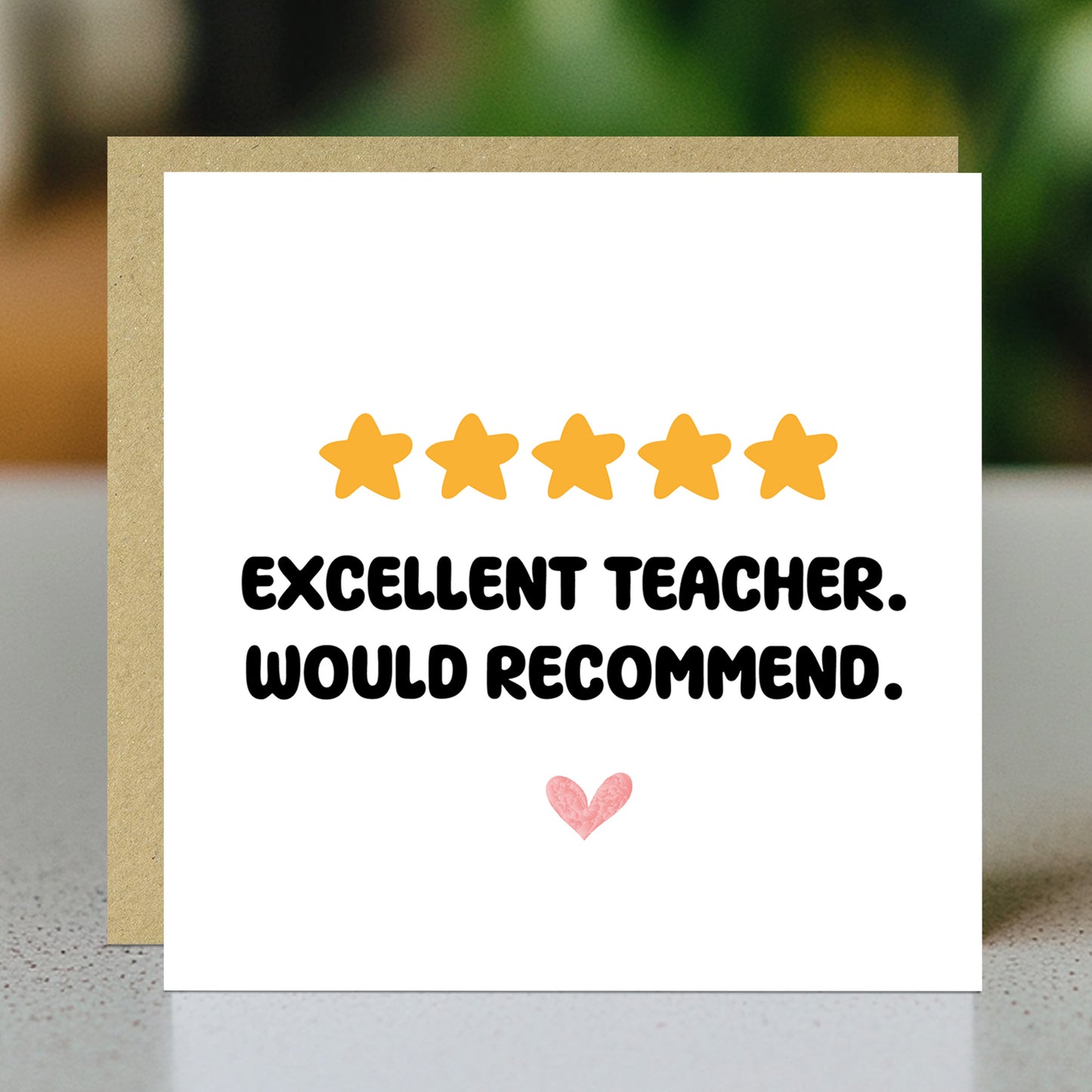 Funny Teacher Card 5 Star Review Thank You Cards For Teachers