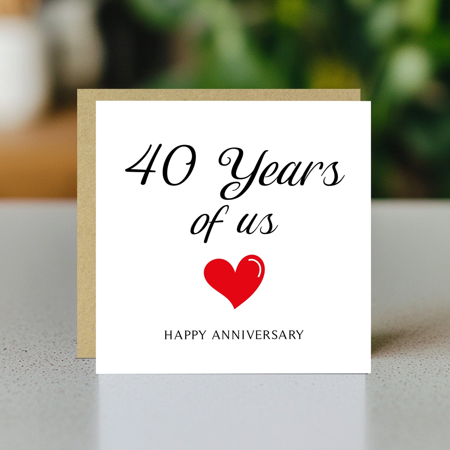 40th Anniversary Card For Husband Wife Grandparents