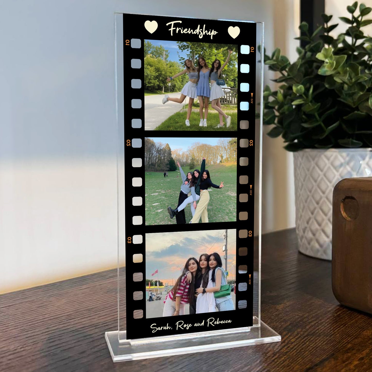 Personalised Gift For Best Friend Freestanding Photo Plaque