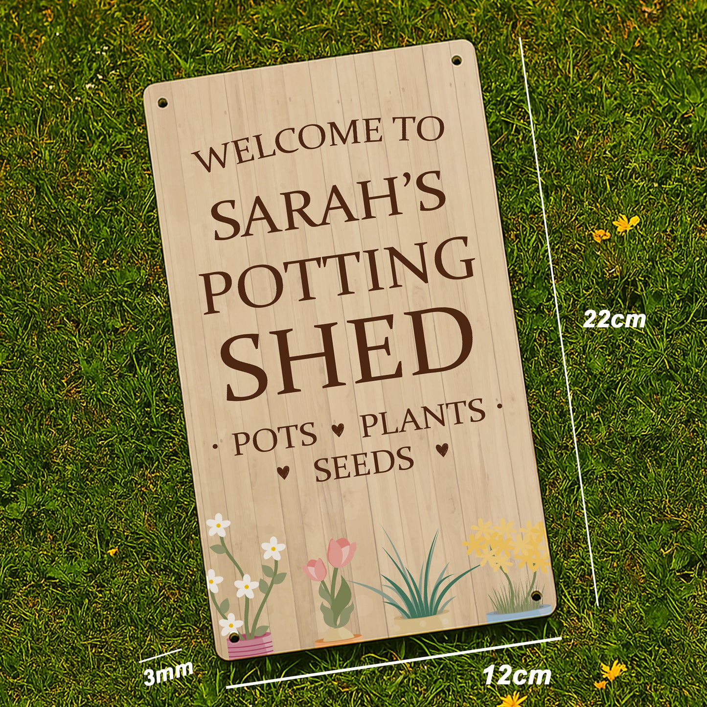 Personalised Potting Shed Sign For Garden Summerhouse Greenhouse
