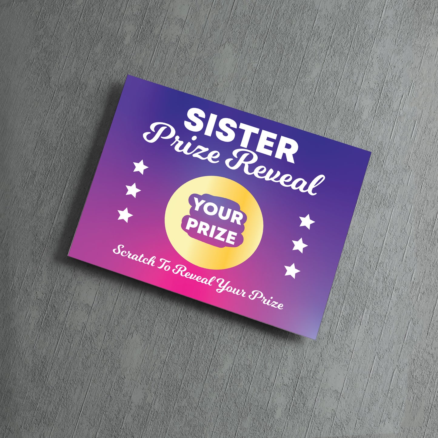 Sister Scratch Card Gift Reveal For Birthday Sister Card
