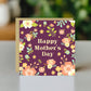 Purple Mothers Day Card For Mum Handmade Card For Mum Nanny