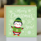 Christmas Card For Children Teacher Cute Penguin Design Xmas