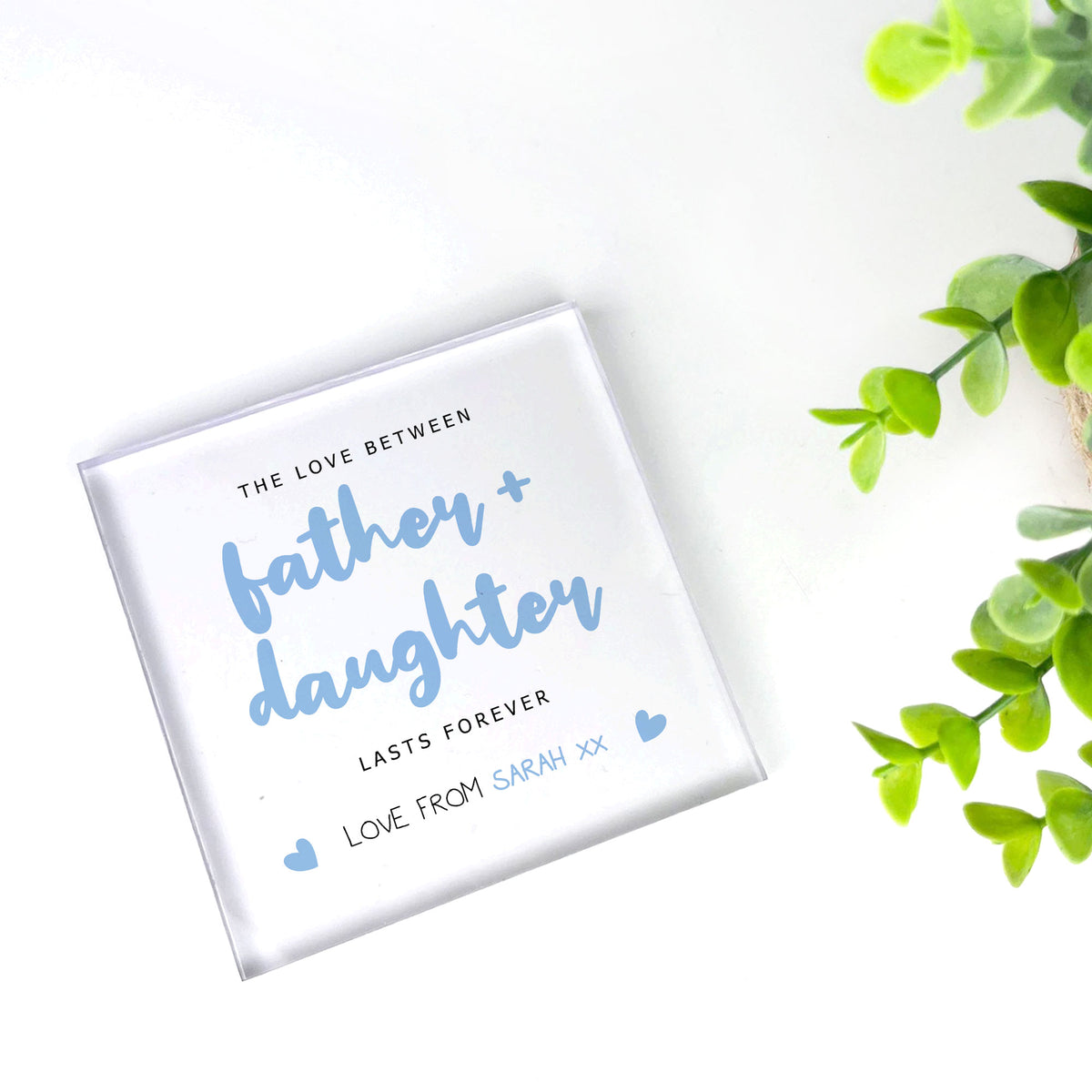 Father And Daughter Gift Daddy Daughter Plaque Personalised Gift
