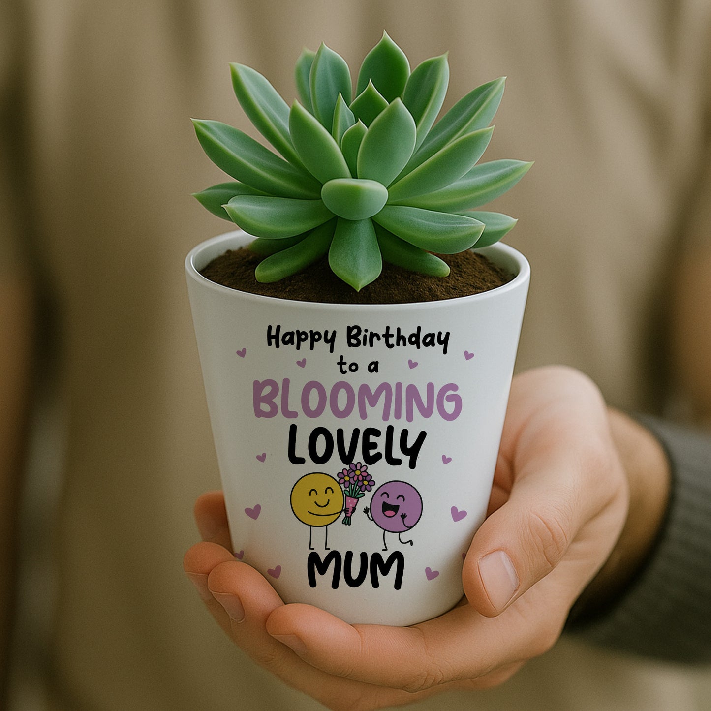 Birthday Gift For Mum BLOOMING LOVELY MUM Card And Plant Pot