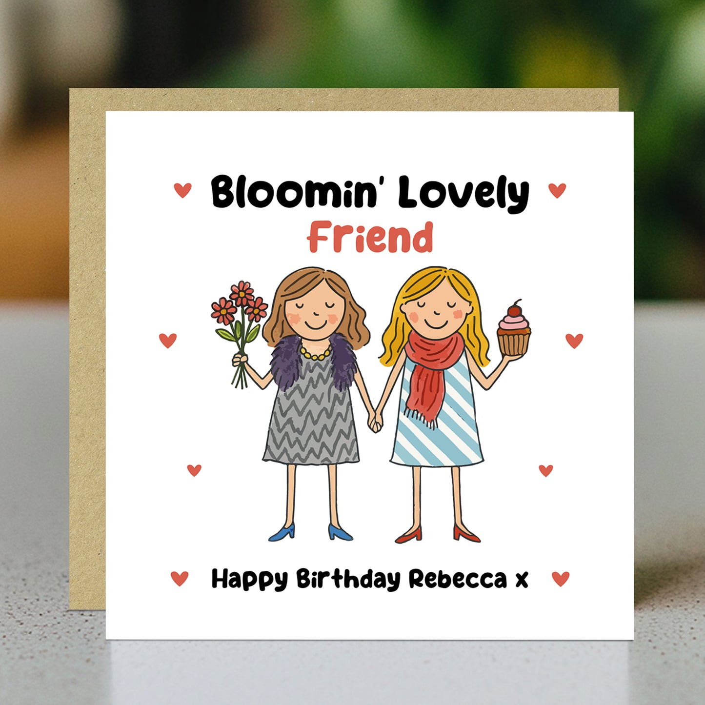 Birthday Card For Friend Personalised BLOOMIN LOVELY FRIEND Card