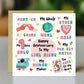 Happy Anniversary Card For Girlfriend Kraft Envelope