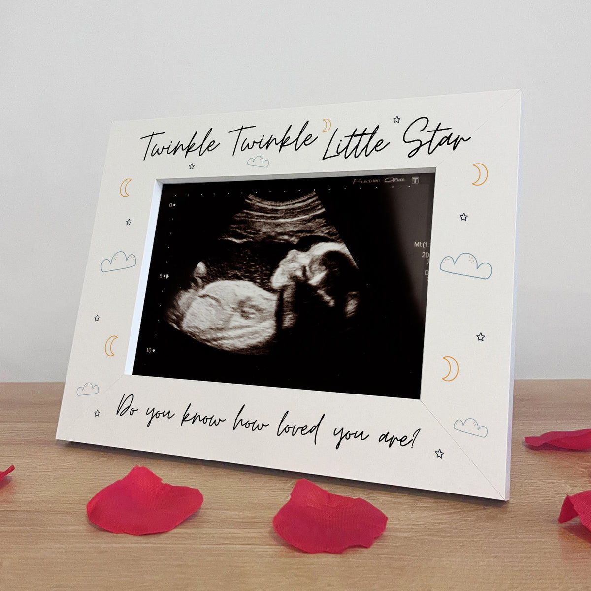 Pregnancy Gifts 7x5 White Frame Baby Scan Gift Daddy Mummy To Be