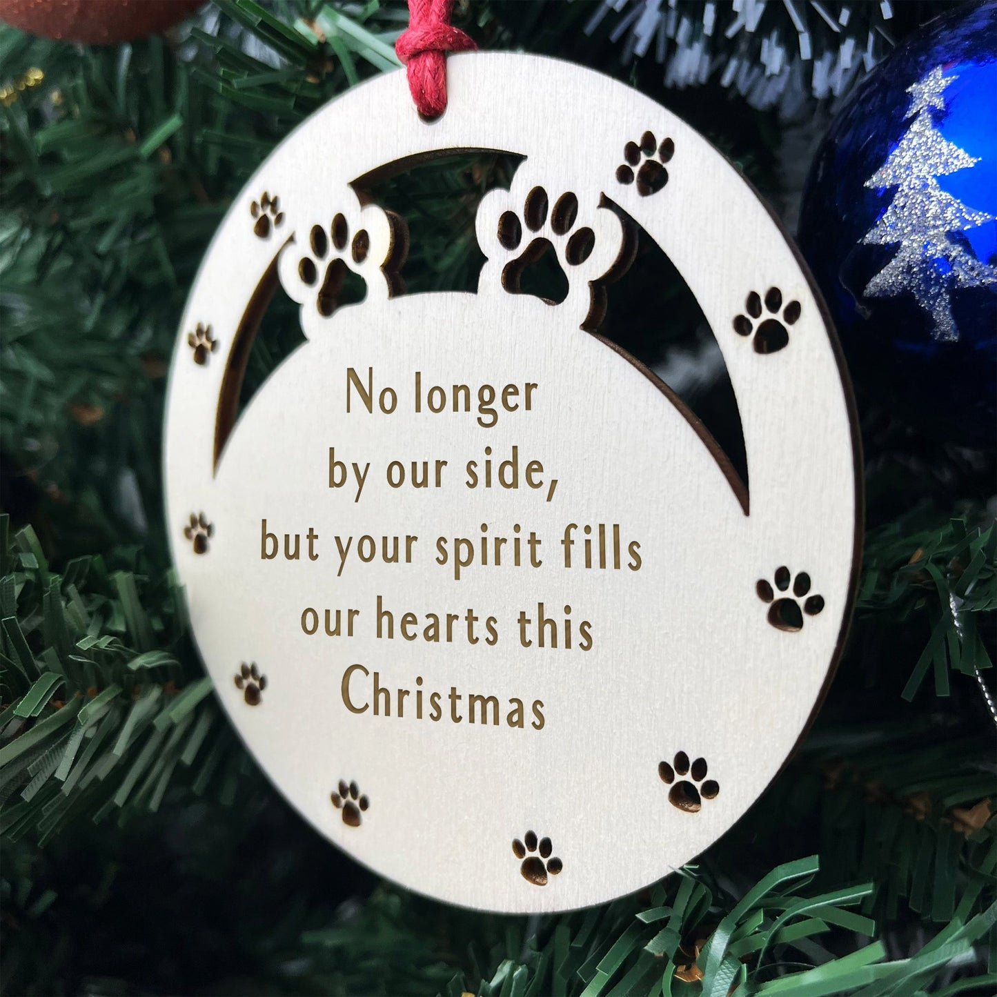 Pet Memorial Bauble Loss of Pet Dog Memorial Christmas Tree