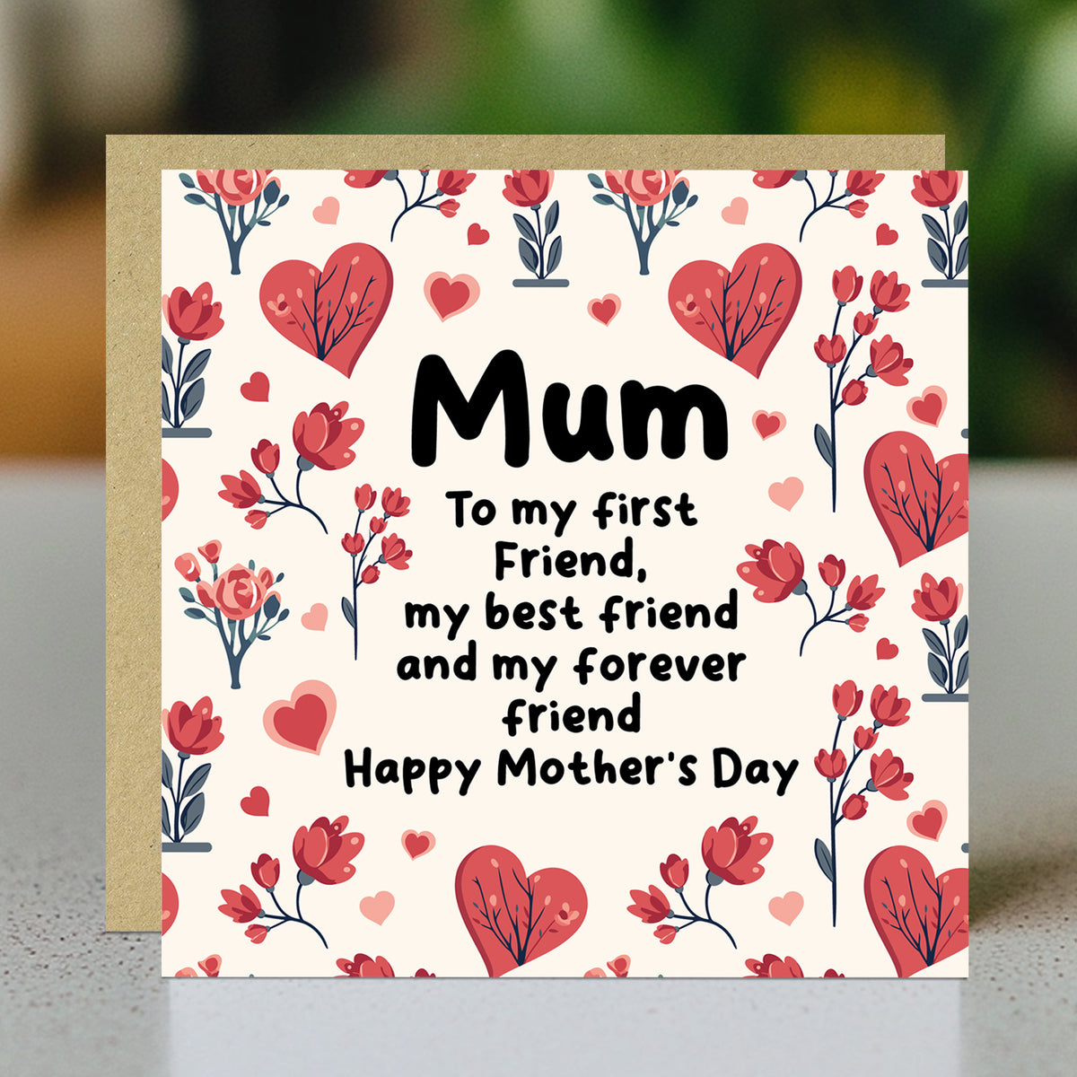 Mothers Day Card For Best Friend Card Mum Card With Envelope
