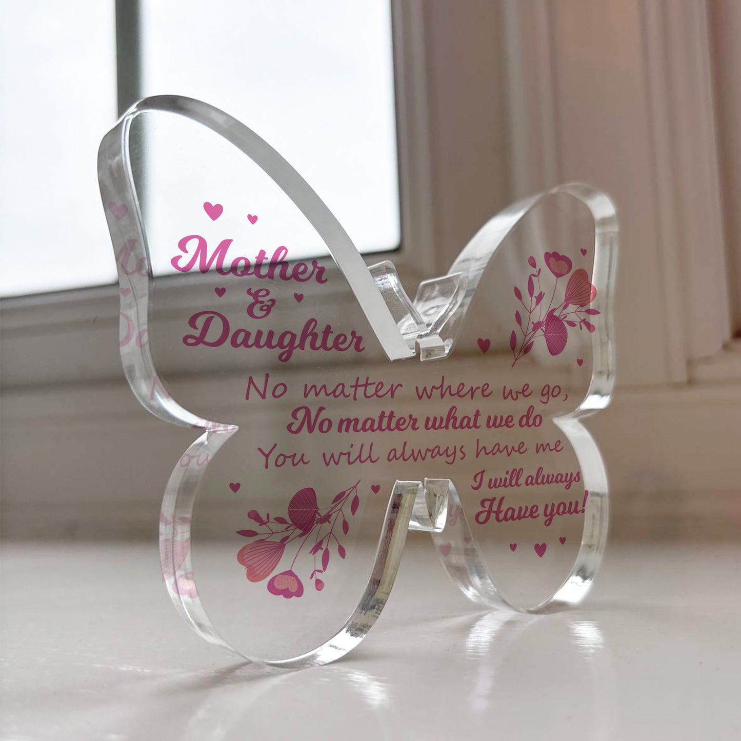 Mother and Daughter Butterfly Plaque Gift For Christmas Birthday