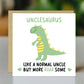 Uncle Birthday Card for Her Unclesaurus Funny Uncle Card
