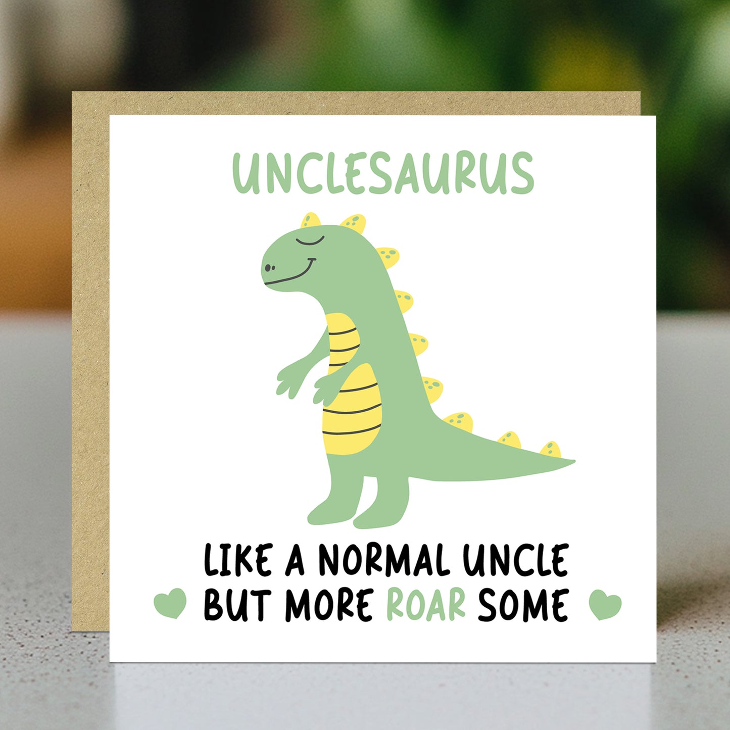 Uncle Birthday Card for Her Unclesaurus Funny Uncle Card
