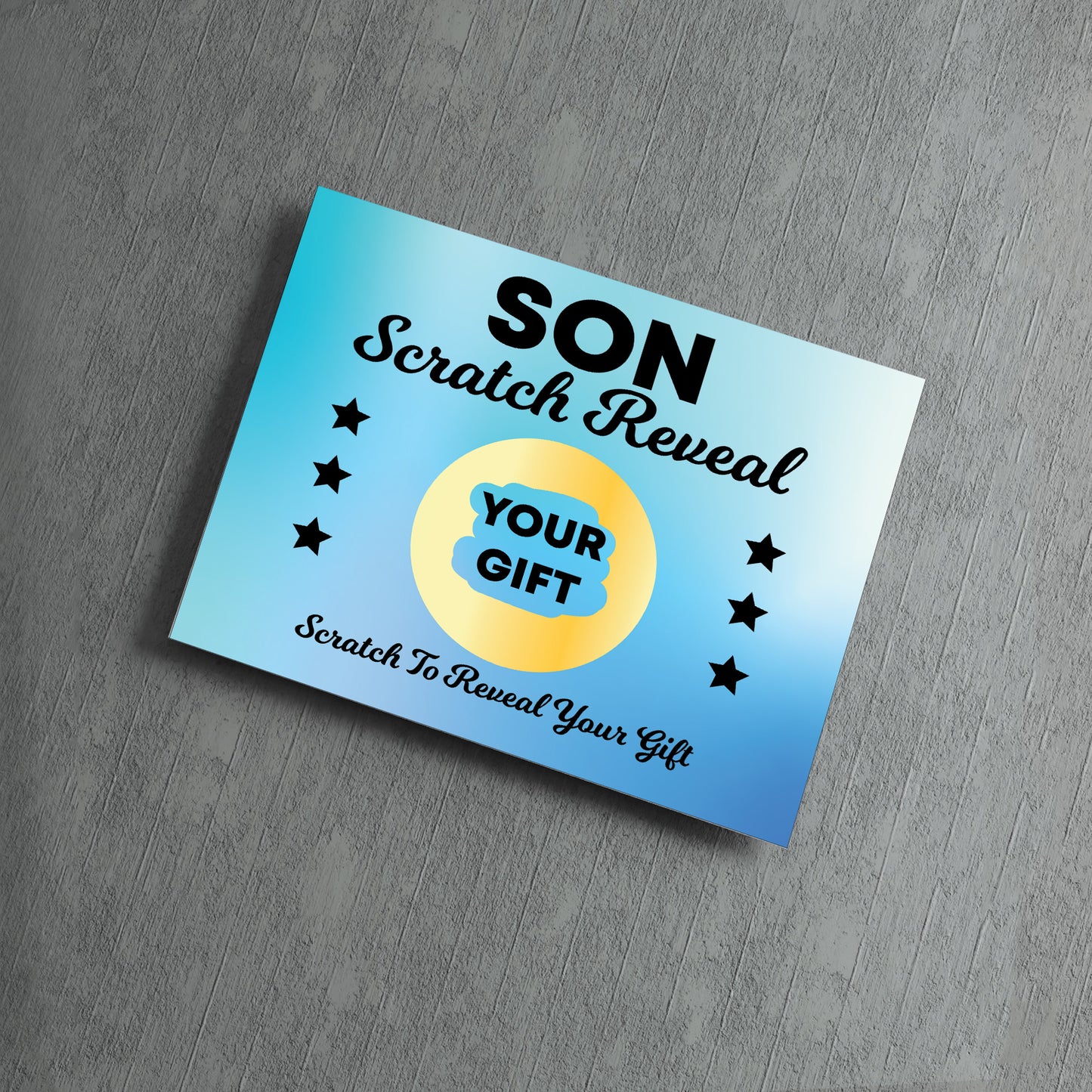 Son Scratch Card Gift Reveal For Birthday Son Card Scratch off
