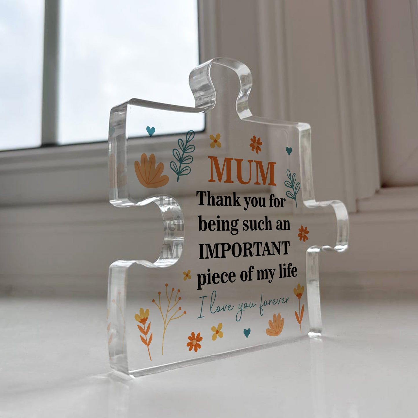 Thank You Gift For Mum Puzzle Piece IMPORTANT PIECE OF MY LIFE