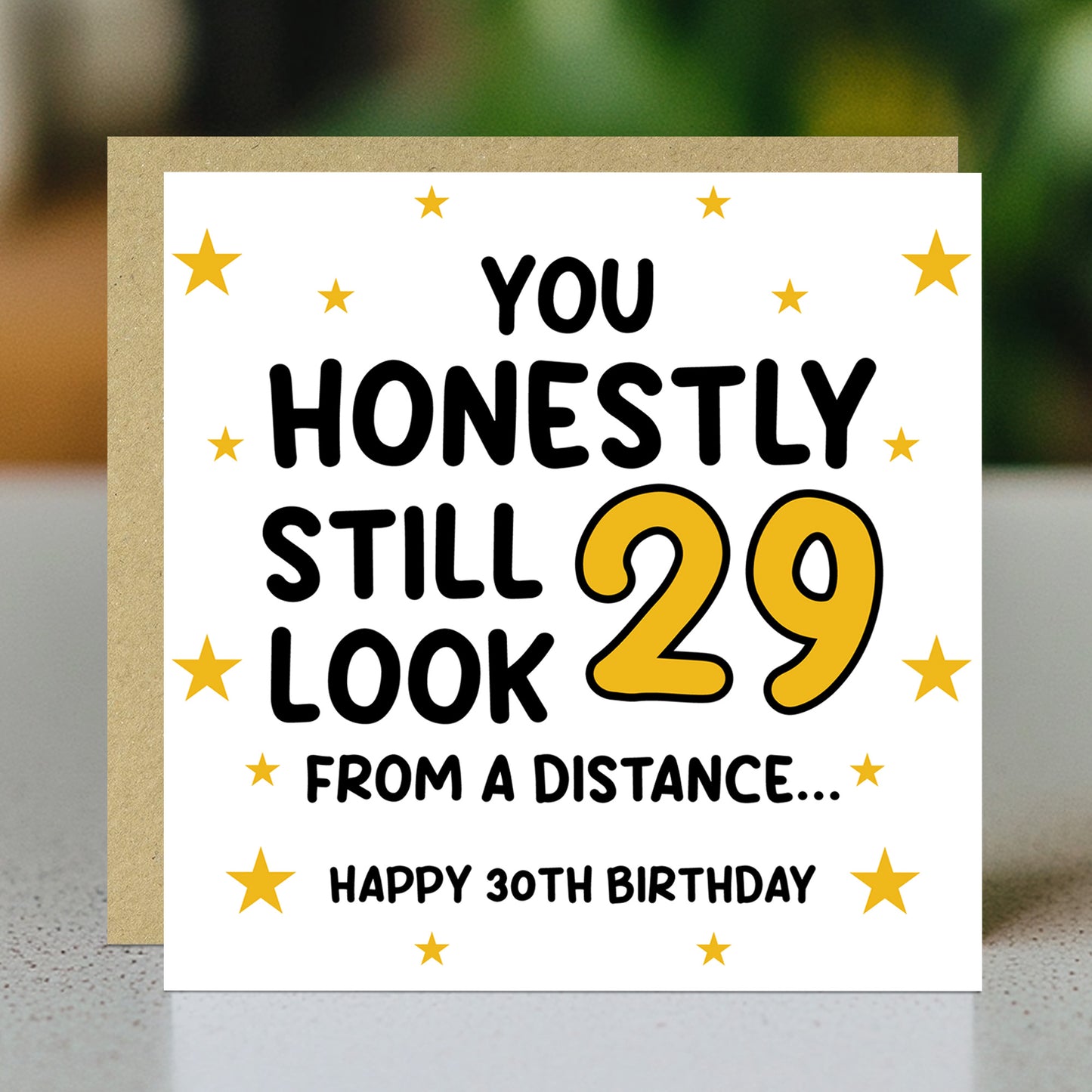 Funny 30th Birthday Card For Men Women With Kraft Envelope
