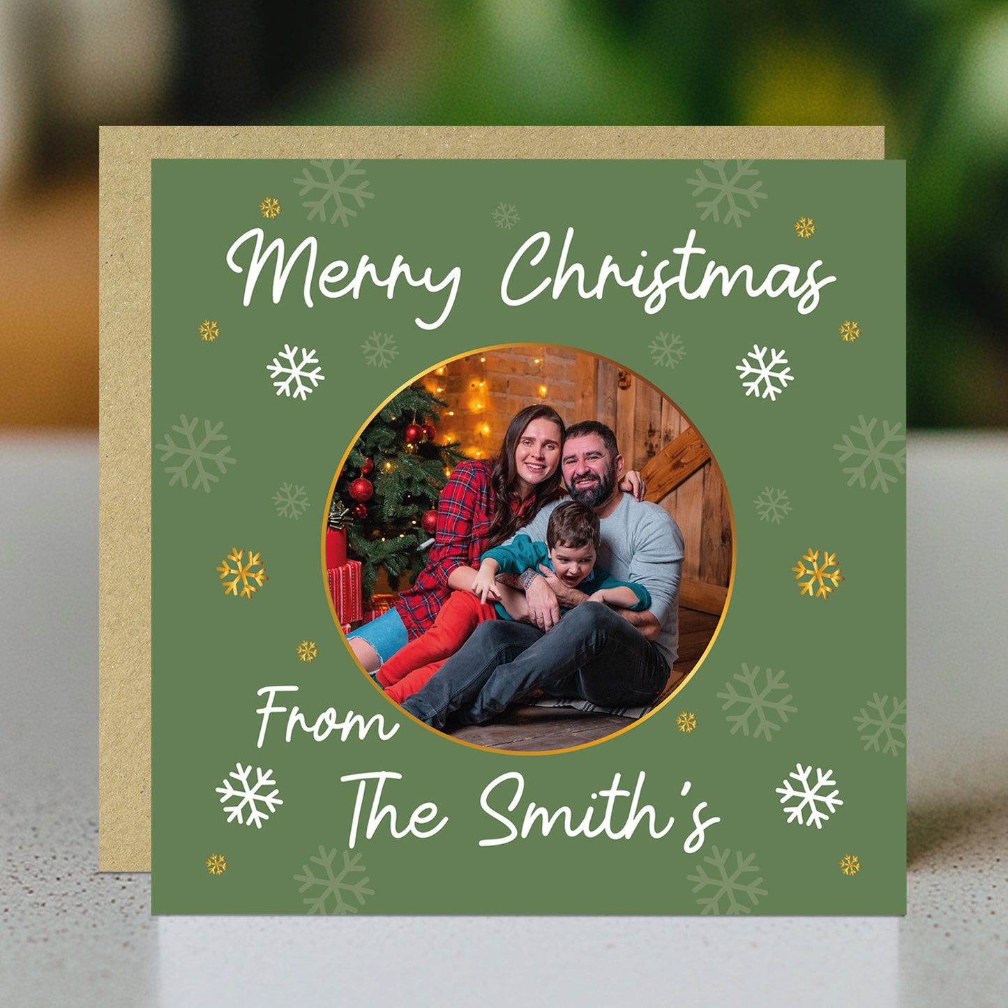 Personalised Merry Christmas Card For Family and Friends