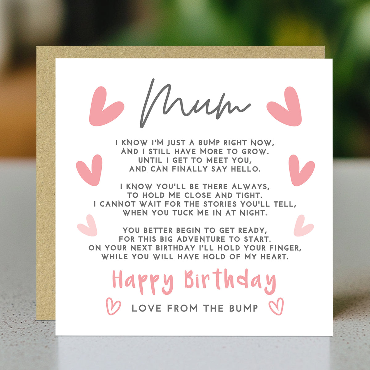 Happy Birthday Card For Mum From Bump Mummy To Be Card