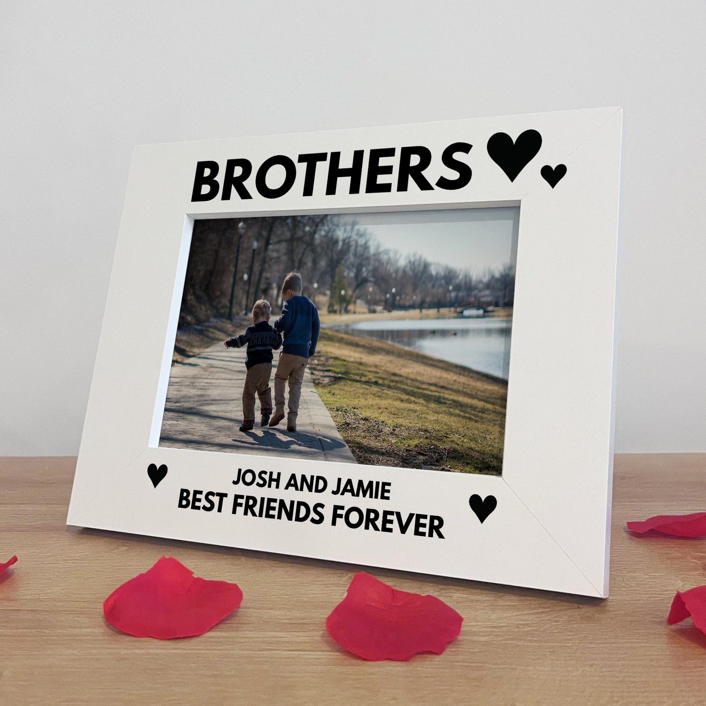 Personalised Brother Gift White 7x5 Photo Frame Birthday Gift