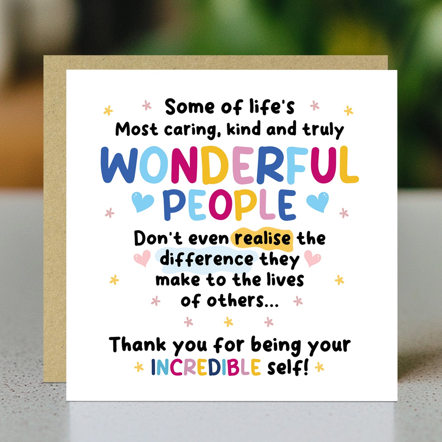 Thank You Card Appreciation Card Volunteer Friend Nurse Midwife