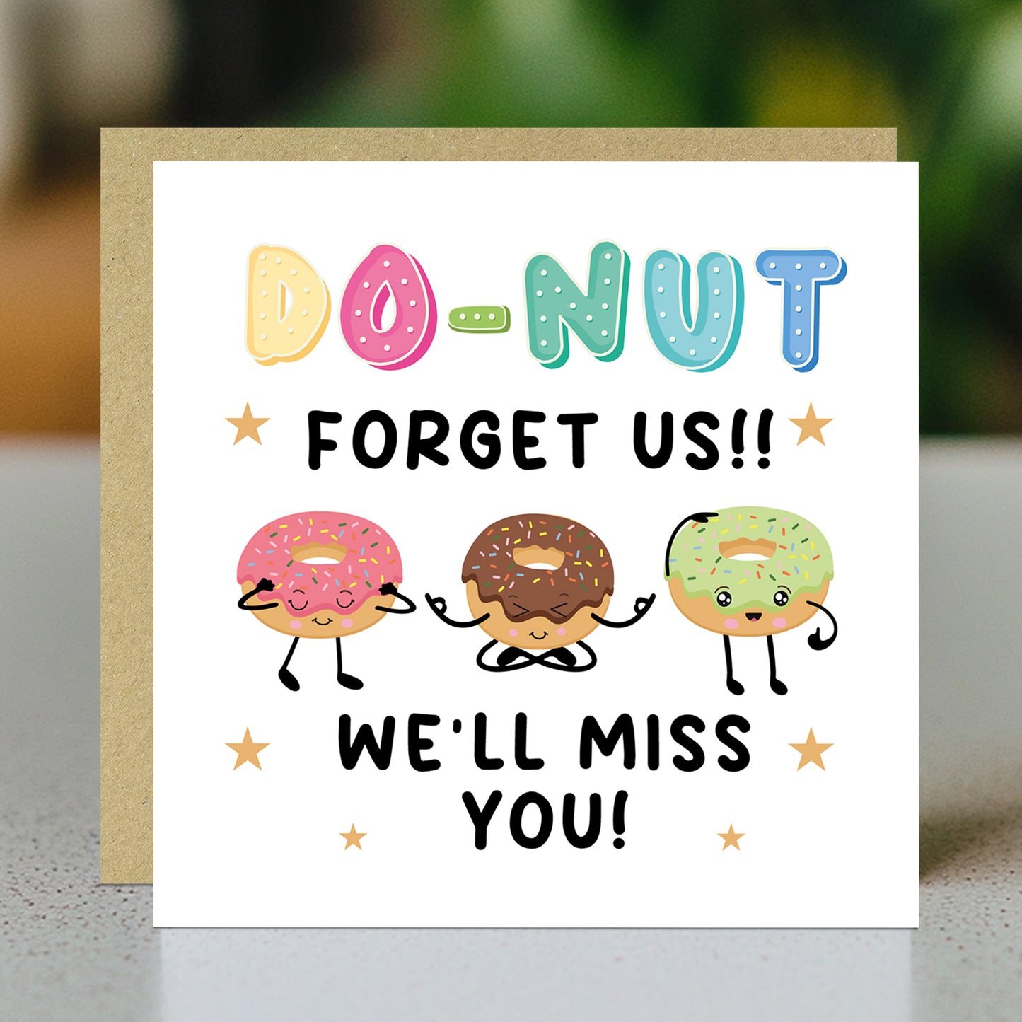 DONUT FORGET US WE WILL MISS YOU Card For Colleague Leaving Job