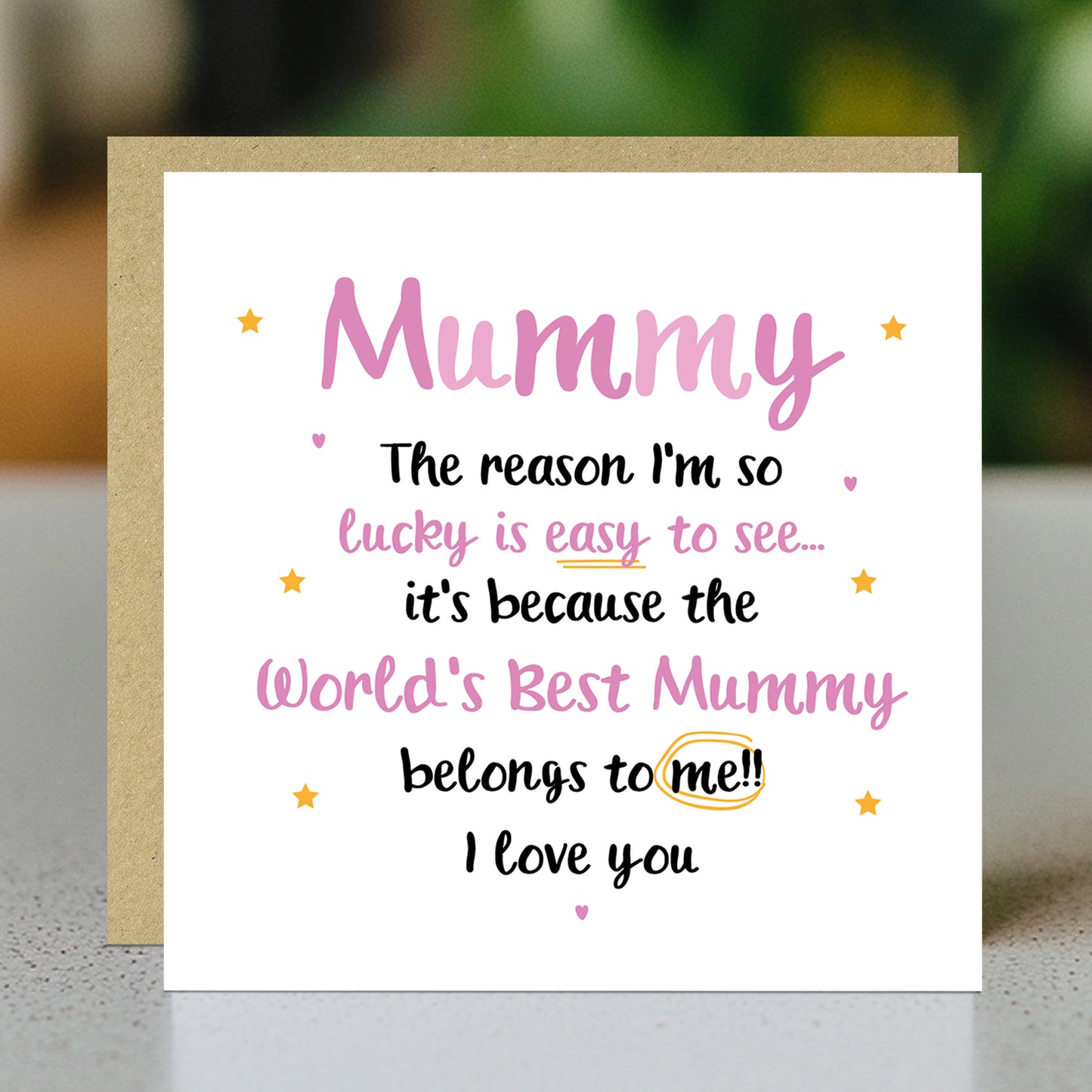 Birthday Card For Mummy BEST MUMMY Card From Daughter Son