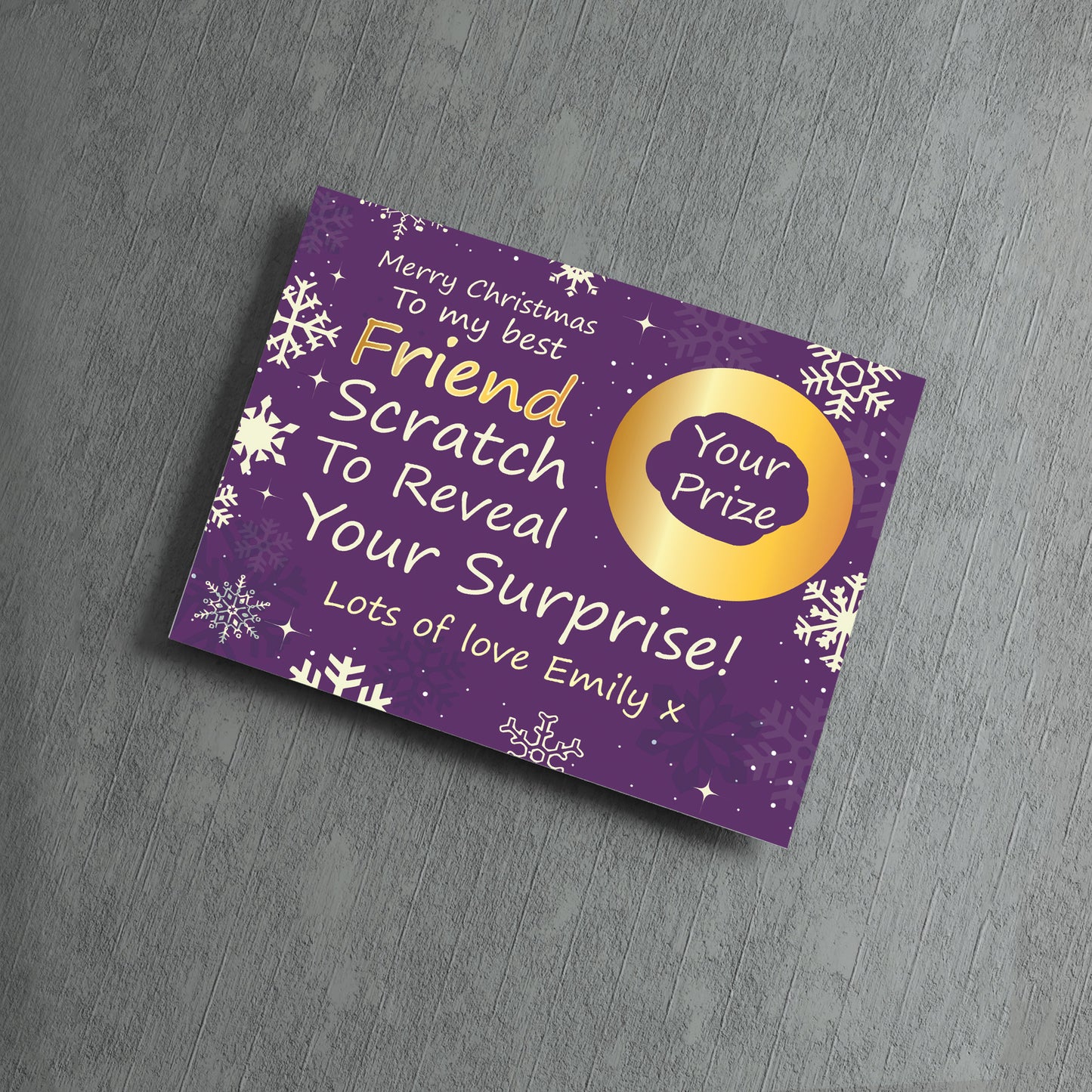 Personalised Best Friend Christmas Scratch Reveal Card Surprise