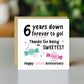 Funny Sugar Anniversary Card For Husband Wife 6th Anniversary