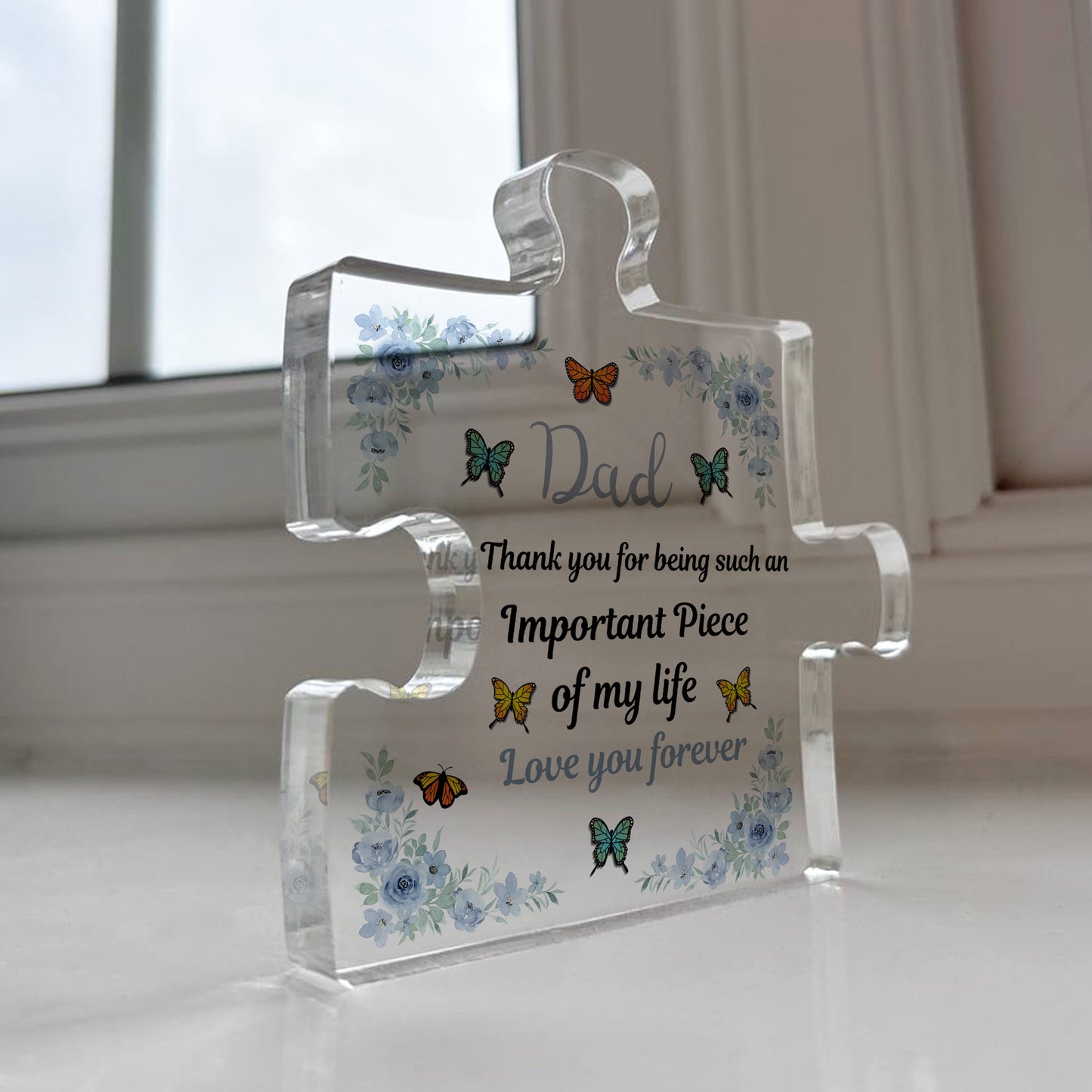 Gifts for Dad Birthday Gifts For Dad Acrylic Puzzle Piece Plaque