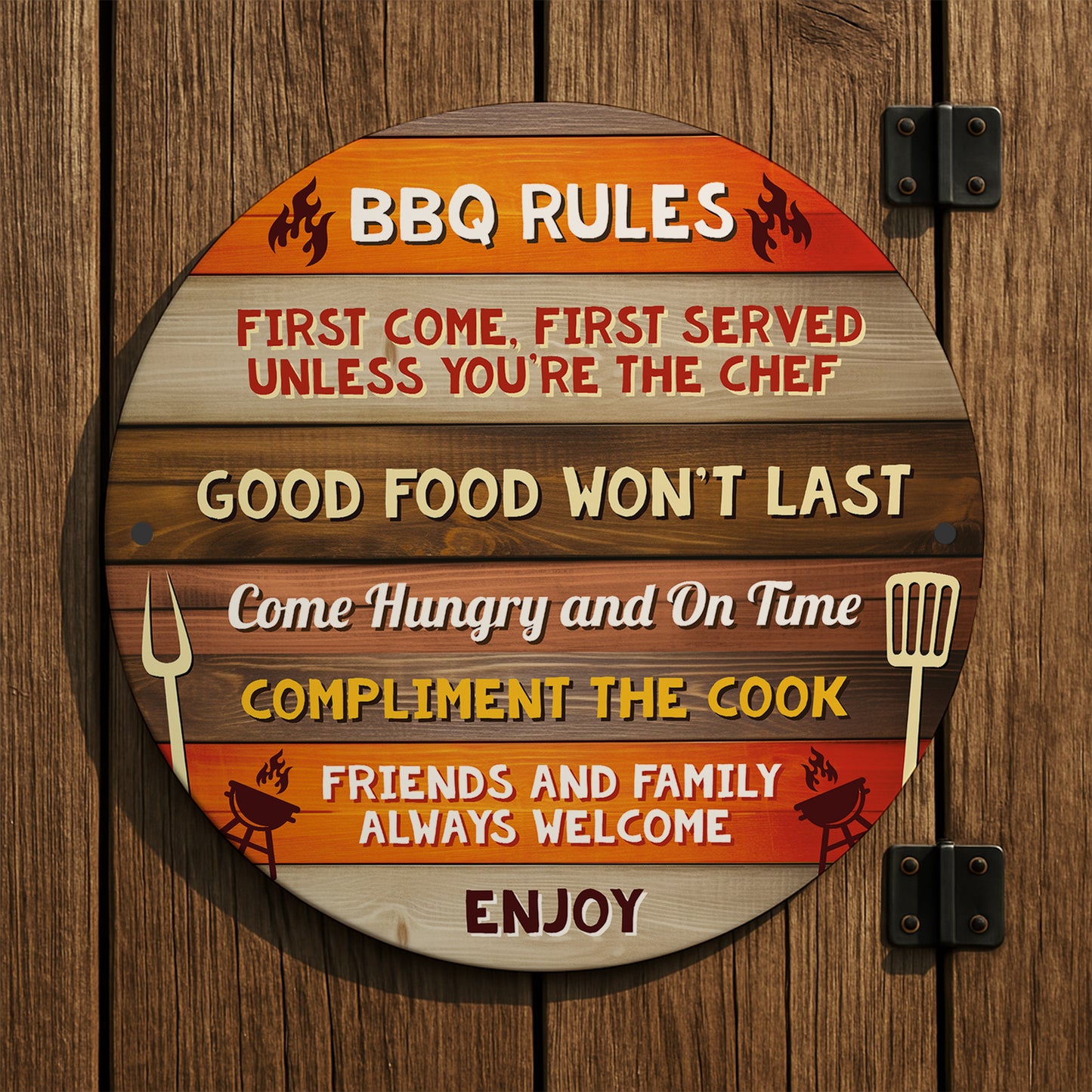 BBQ Sign For Garden Acrylic BBQ Rules Signs For Home Outside BBQ