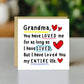 Card For Grandma Birthday Mothers Day With Envelope Thank You