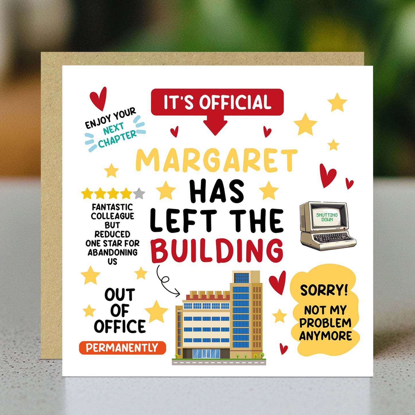 Funny New Job Card For Colleague Co Worker Personalised Card