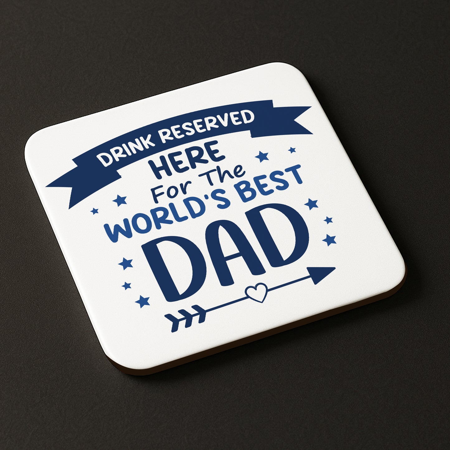 Worlds Best Dad Coaster Gift For Fathers Day Birthday Gift