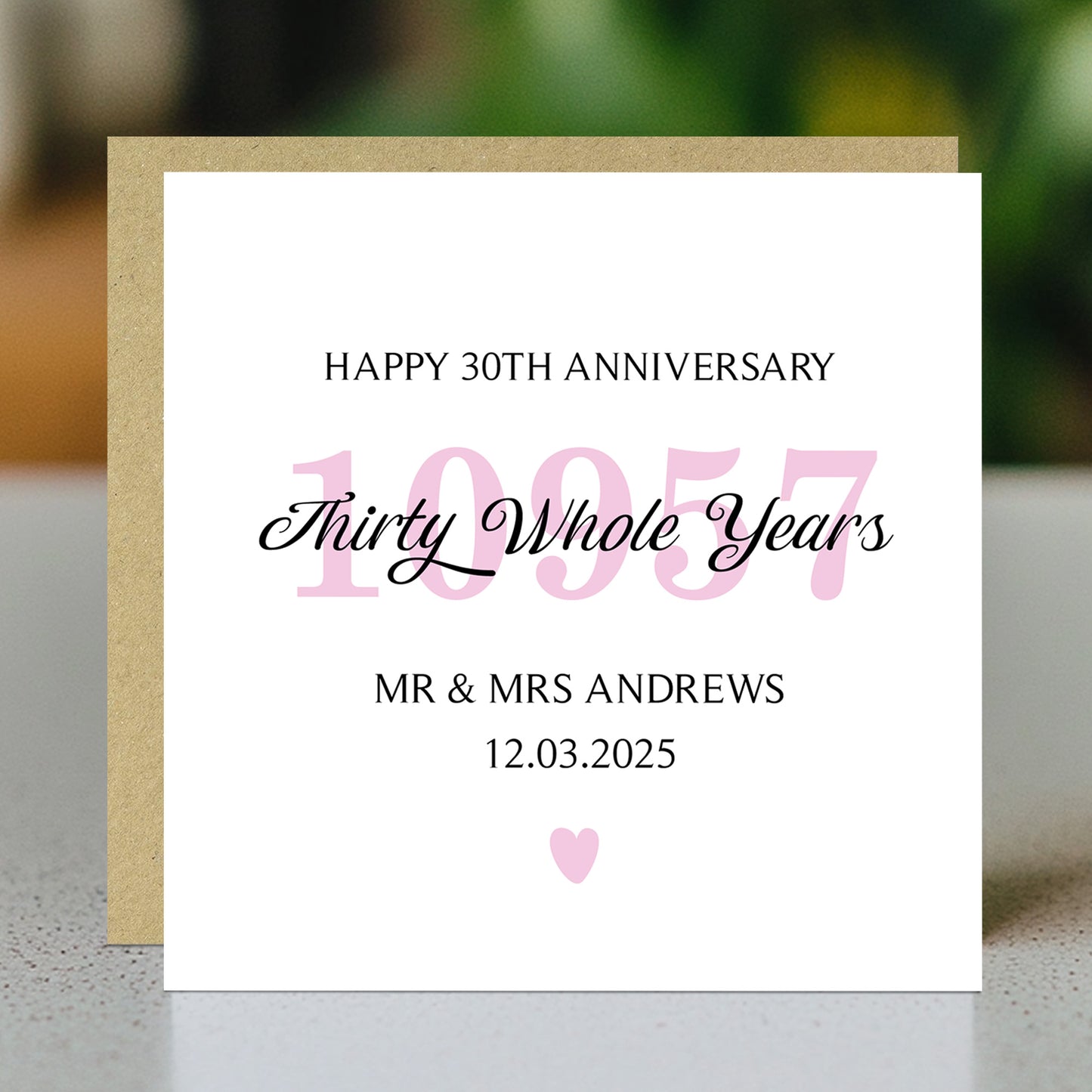 Personalised 30th Wedding Anniversary Card For Husband Wife