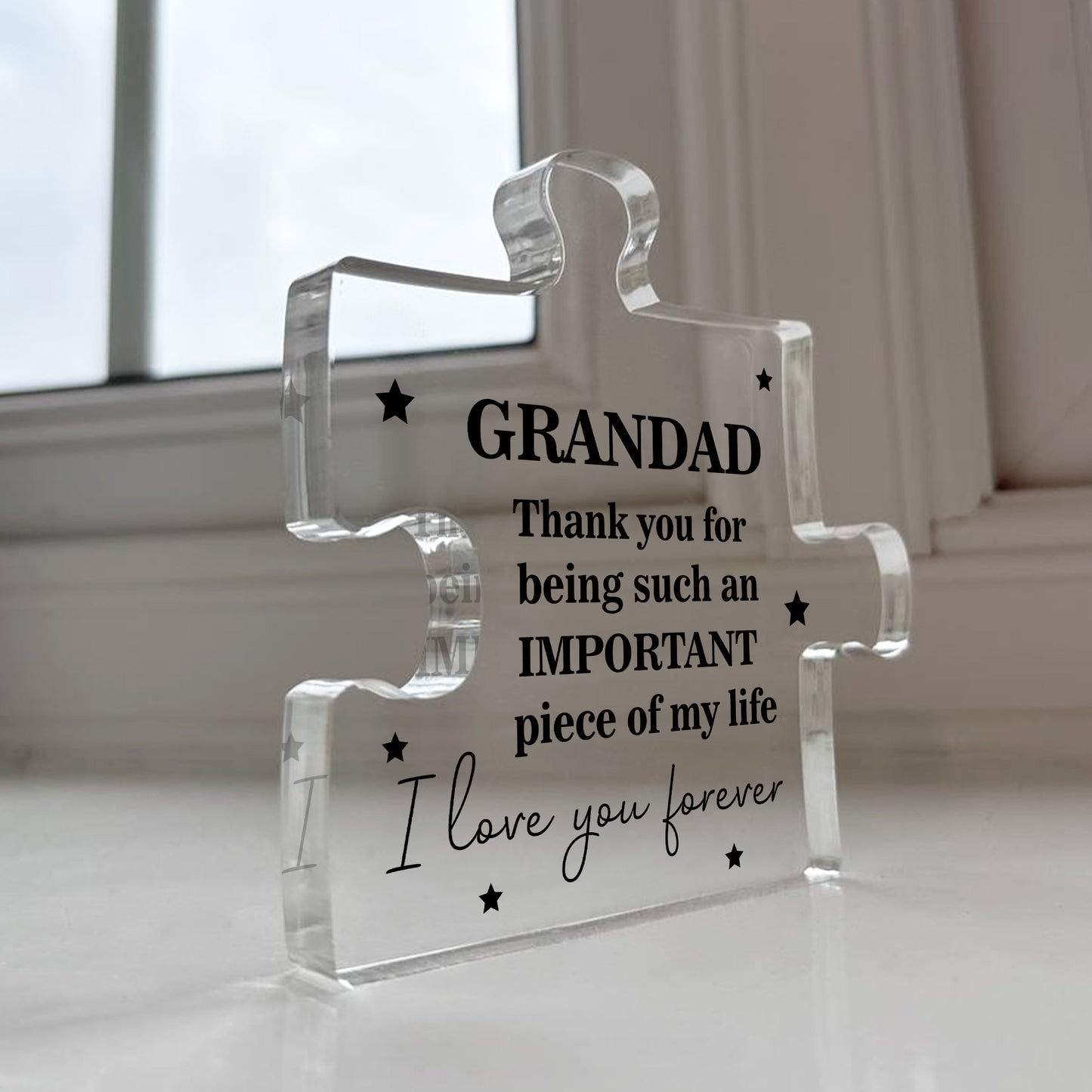Grandad Puzzle Acrylic Plaque Gifts for Grandad Christmas