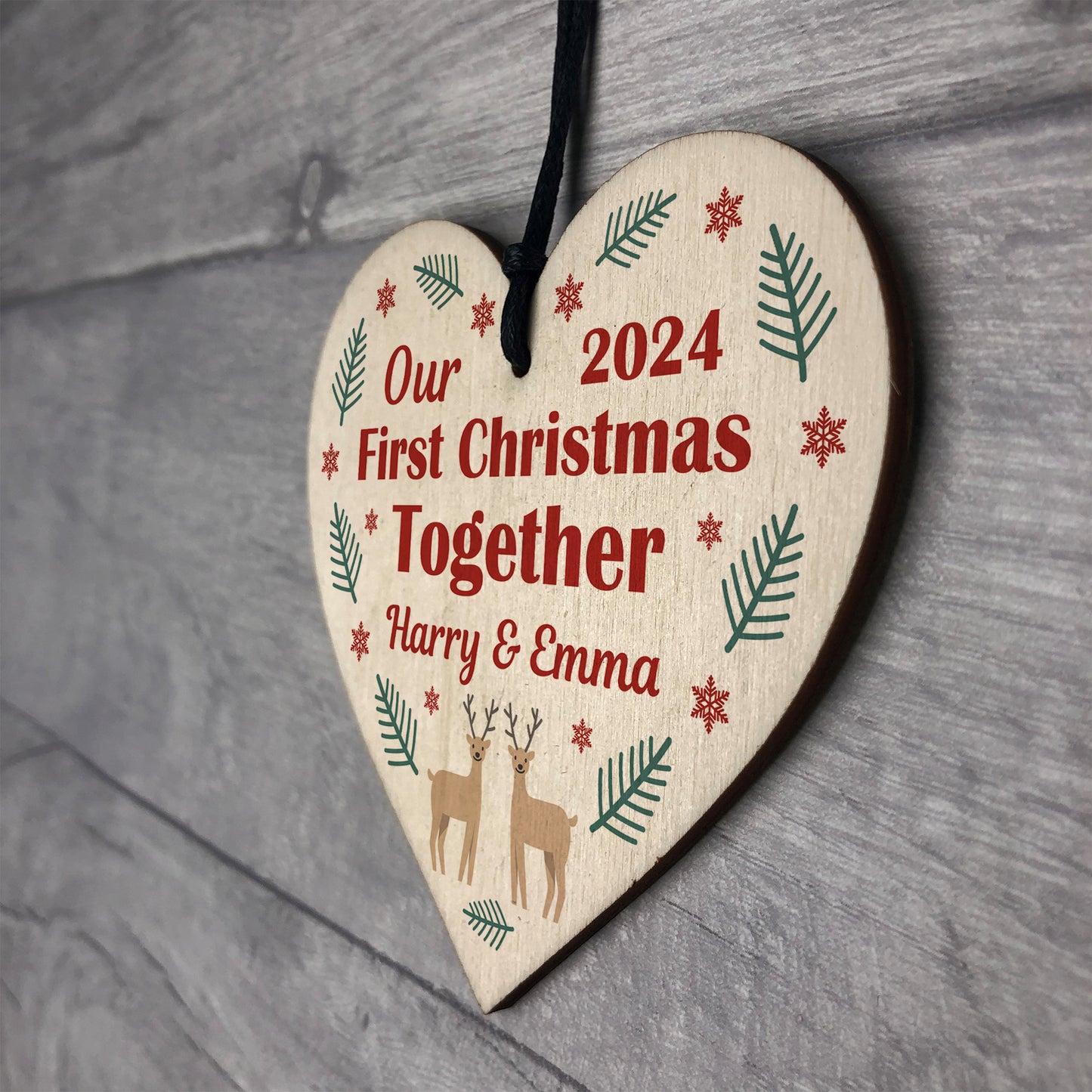 Personalised First Christmas Together Bauble Couple Tree Decor
