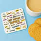 Funny Teacher Gift Teacher Coaster The Best Tiny Human Tamer