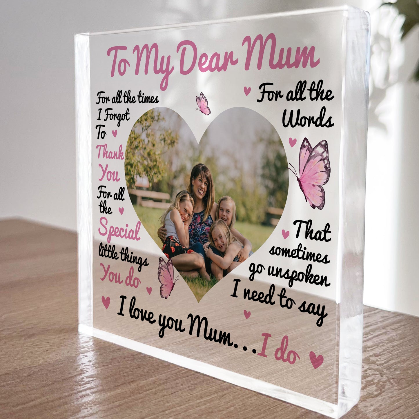 Personalised Mum Photo Plaque, To My Dear Mum Gift, Mum Gifts